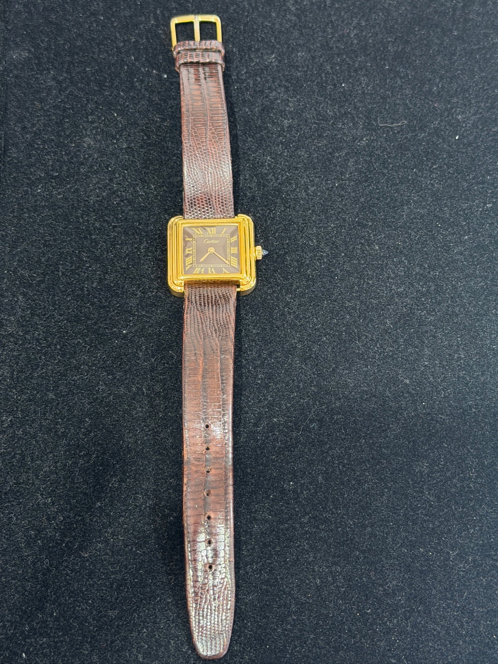 Cartier Tank Must Stepped Pre-Must Watch 18k Gold Plate Ref. 5512117 (view 8)