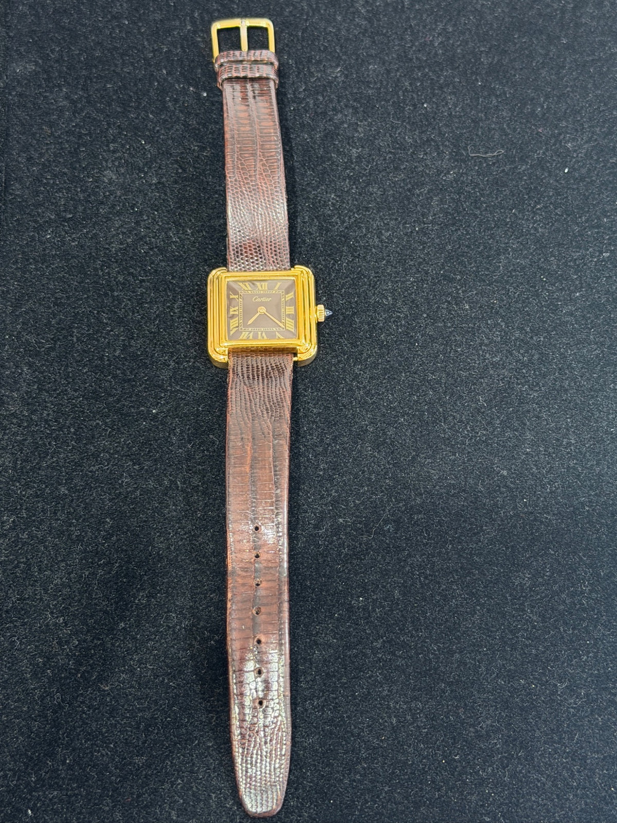 Cartier Tank Must Stepped Pre-Must Watch 18k Gold Plate Ref. 5512117 (view 8)