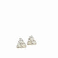 14K White Gold Natural Diamond Trio Cluster Stud Earrings 0.90 ctw (view 1)