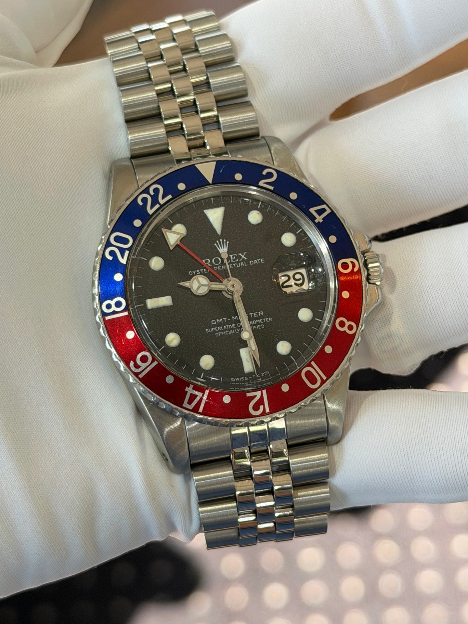 Rolex GMT-Master Pepsi Stainless Steel 40mm Jubilee Automatic Watch