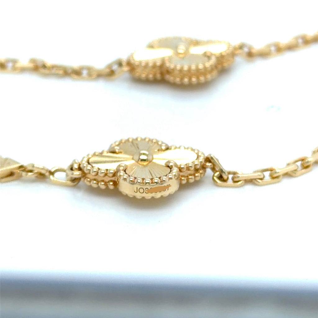 Van Cleef & Arpels Vintage Alhambra 5 Motif Bracelet 18K Yellow Gold (view 3)