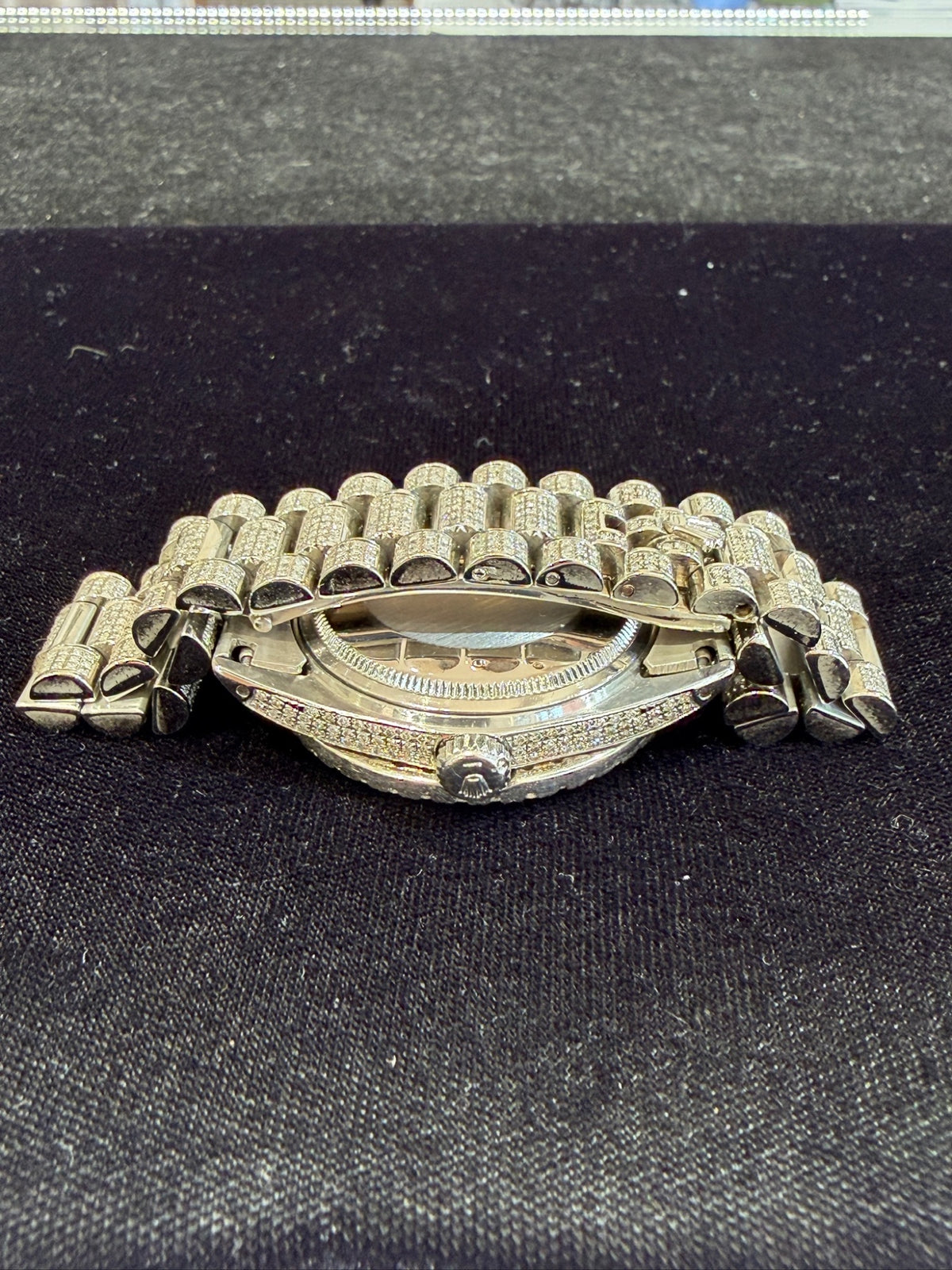 Rolex Datejust 36 Ref. 1600 Steel Aftermarket Diamond Pave Dial & Bezel (view 8)