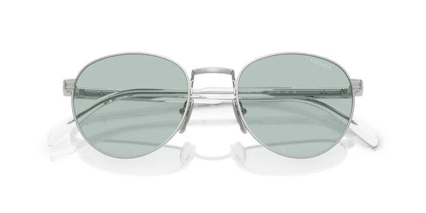 Prada Round Sunglasses PR B51S 1BC40N Acciaio Metal Frame Avio Chiaro Lens 145mm (view 4)