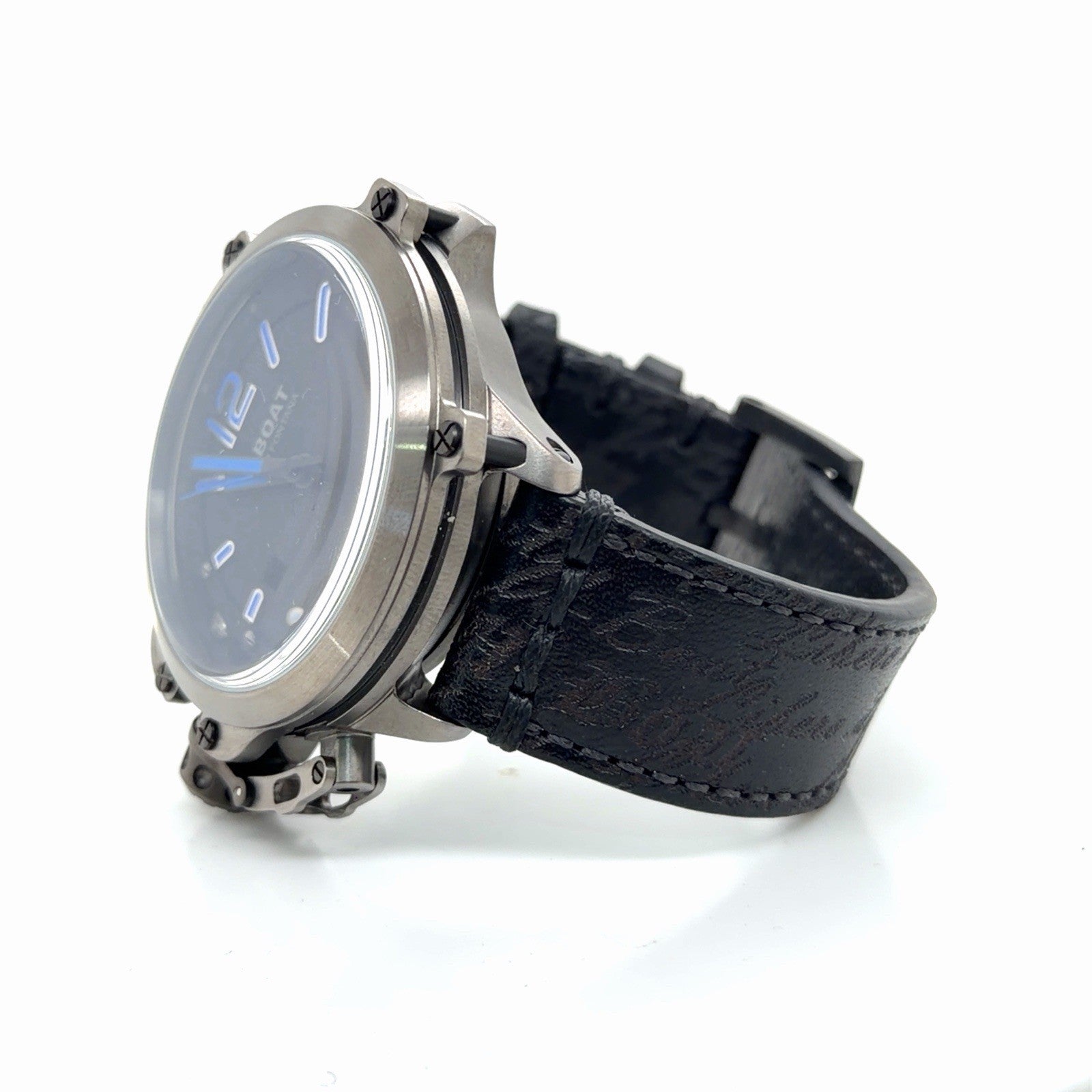 U-Boat Capsule 50mm Automatic PVD BK BL UB8806 Black Dial, Steel, Leather (view 2)