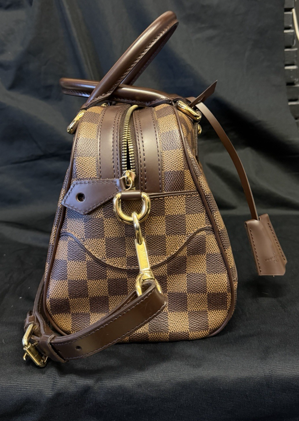 Louis Vuitton Duomo Damier Ebene Top Handle Bag, Adjustable Strap, Lock & Key — view 3