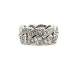 IceBox 14k White Gold and Diamond Cuban Link Ring 2.70tcw (view 1)