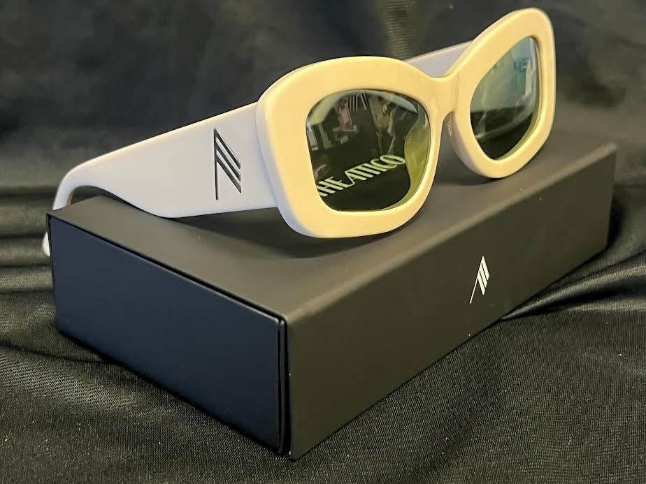 THE ATTICO x LINDA FARROW HARRY SUNGLASSES IVORY/GREEN ATTICO64C4SUN 140mm 54-22 — view 5