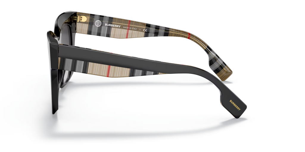 Burberry BE4364 KITTY Square Sunglasses BLACK FRAME GREY GRADIENT LENS 145MM (view 3)