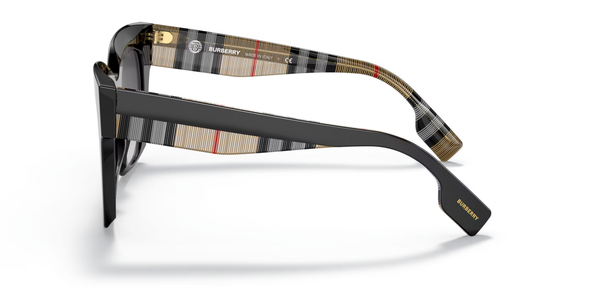 Burberry BE4364 KITTY Square Sunglasses BLACK FRAME GREY GRADIENT LENS 145MM (view 3)