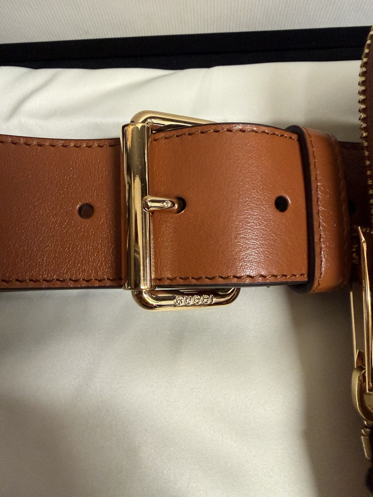 Gucci Canvas 34" Belt Bag Phone Case Beige/Brown (view 11)