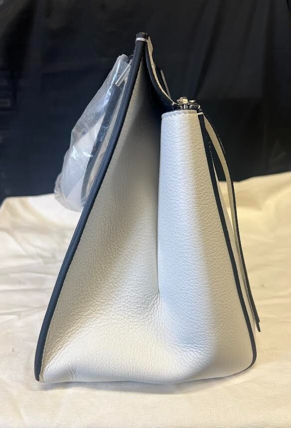 CELINE GRAINED CALFSKIN MEDIUM EDGE SHOULDER BAG WHITE W DUST BAG — view 4