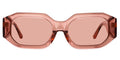The Attico x Linda Farrow Blake Sunglasses Peach ATTICO45C6SUN 56-19-140mm (view 1)