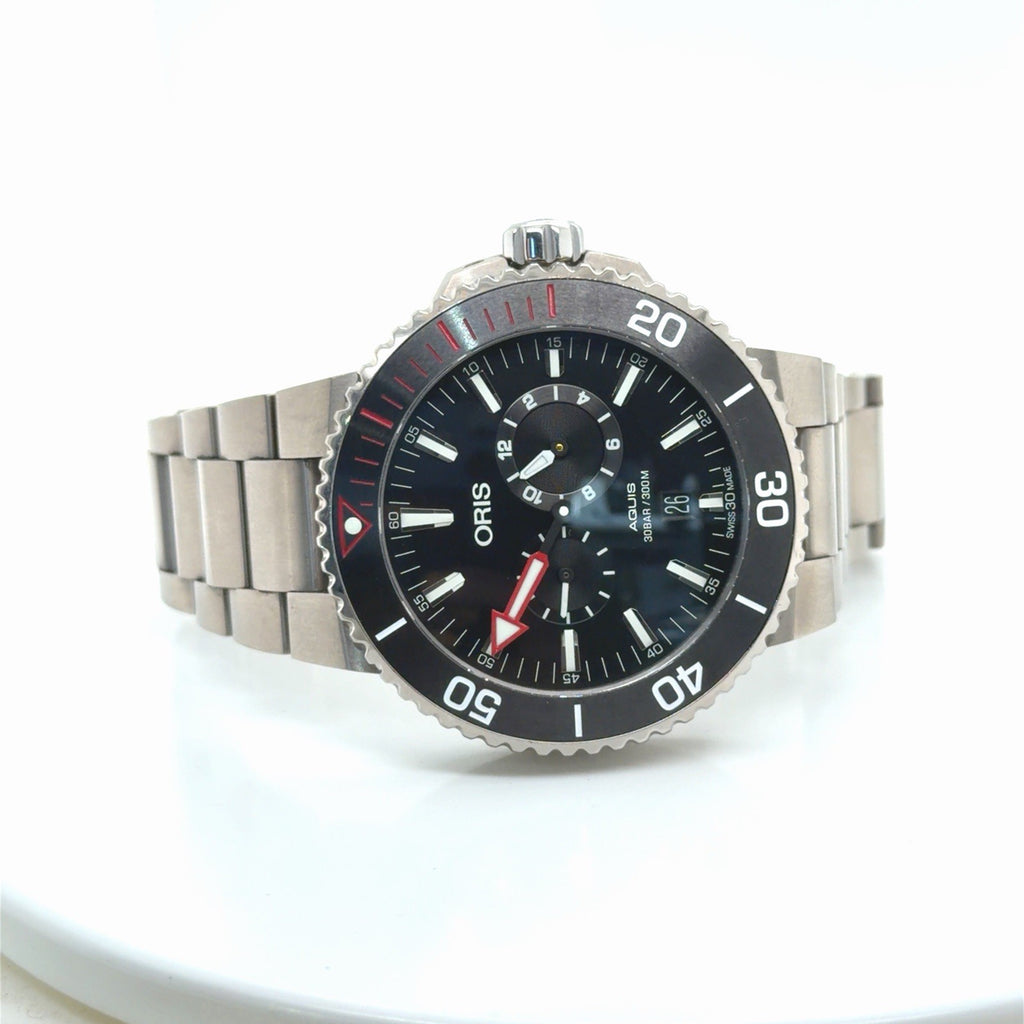 Oris Aquis 749 7734 71 54- Set Meistertaucher Titanium 43.5 mm with Box & Manual — view 2