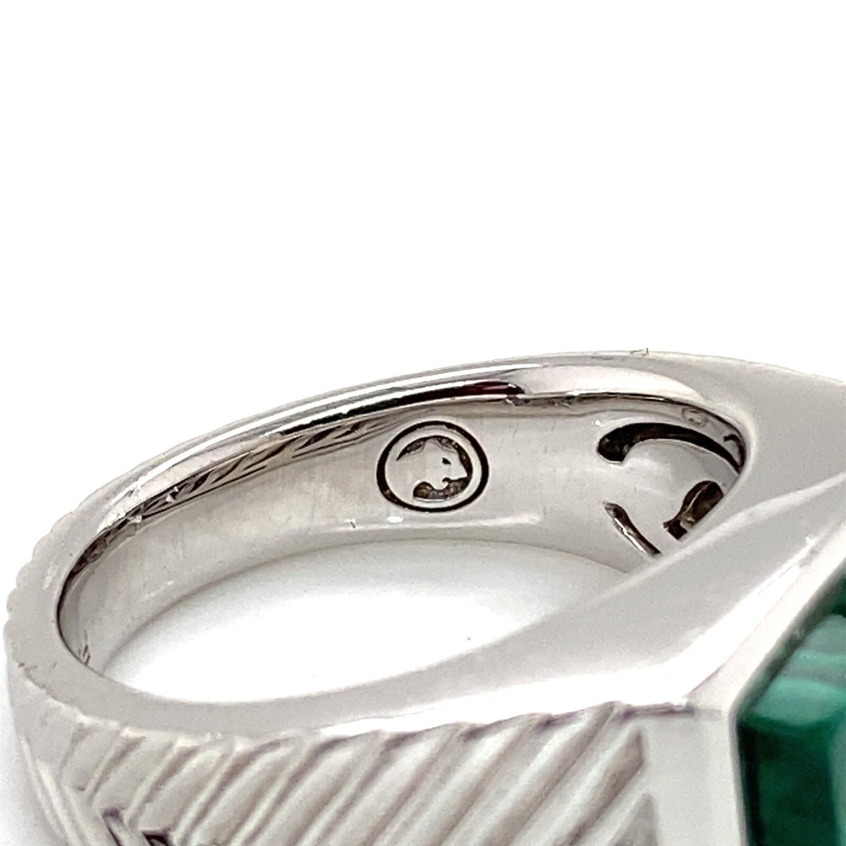 Effy Sterling Silver Malachite Square Top Chevron Ring Size 10 (view 6)