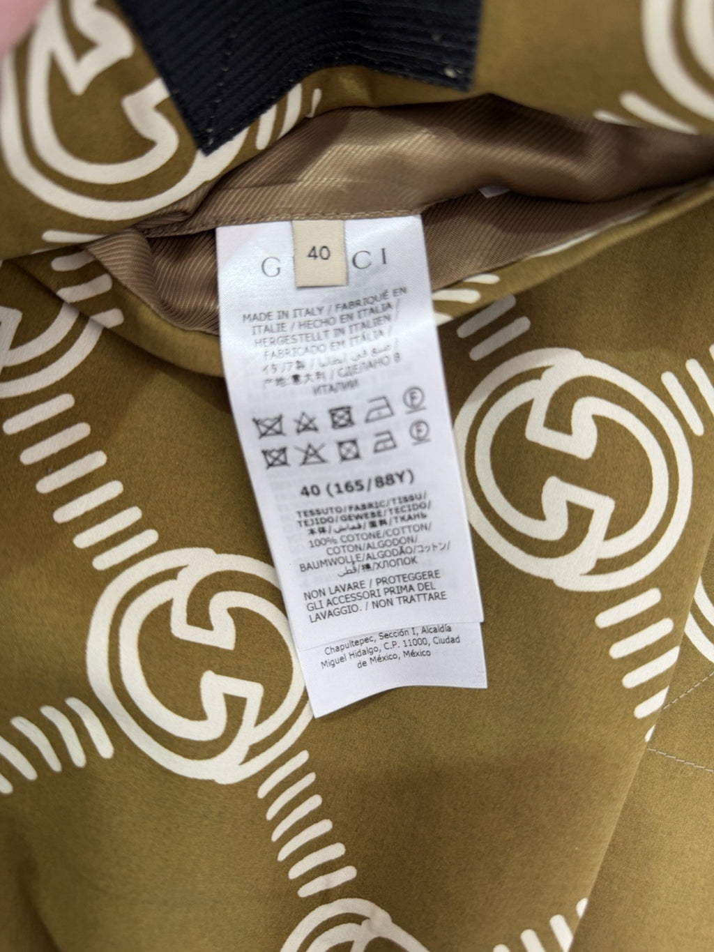 Gucci 100th Anniversary Music is My Gucci Khaki Windbreaker Long Coat Size 406