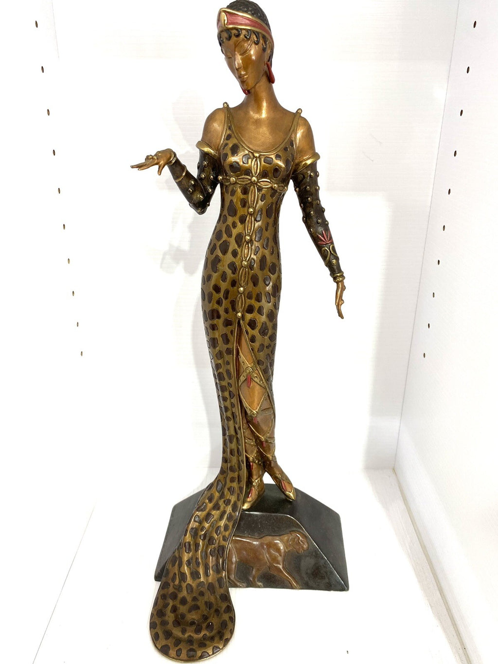 Erte Treasure in Bronze Julietta Bronze Sculpture Statue with paperwork (view 1)