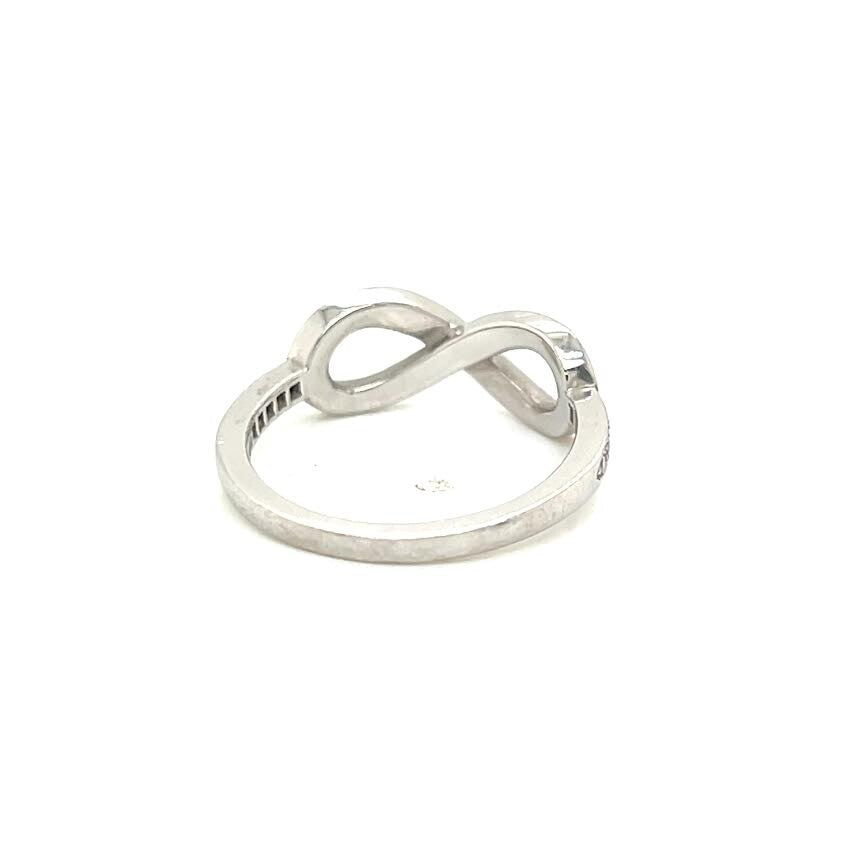 Tiffany & CO Platinum and Diamond Infinity Ring Size 4.5 (view 5)