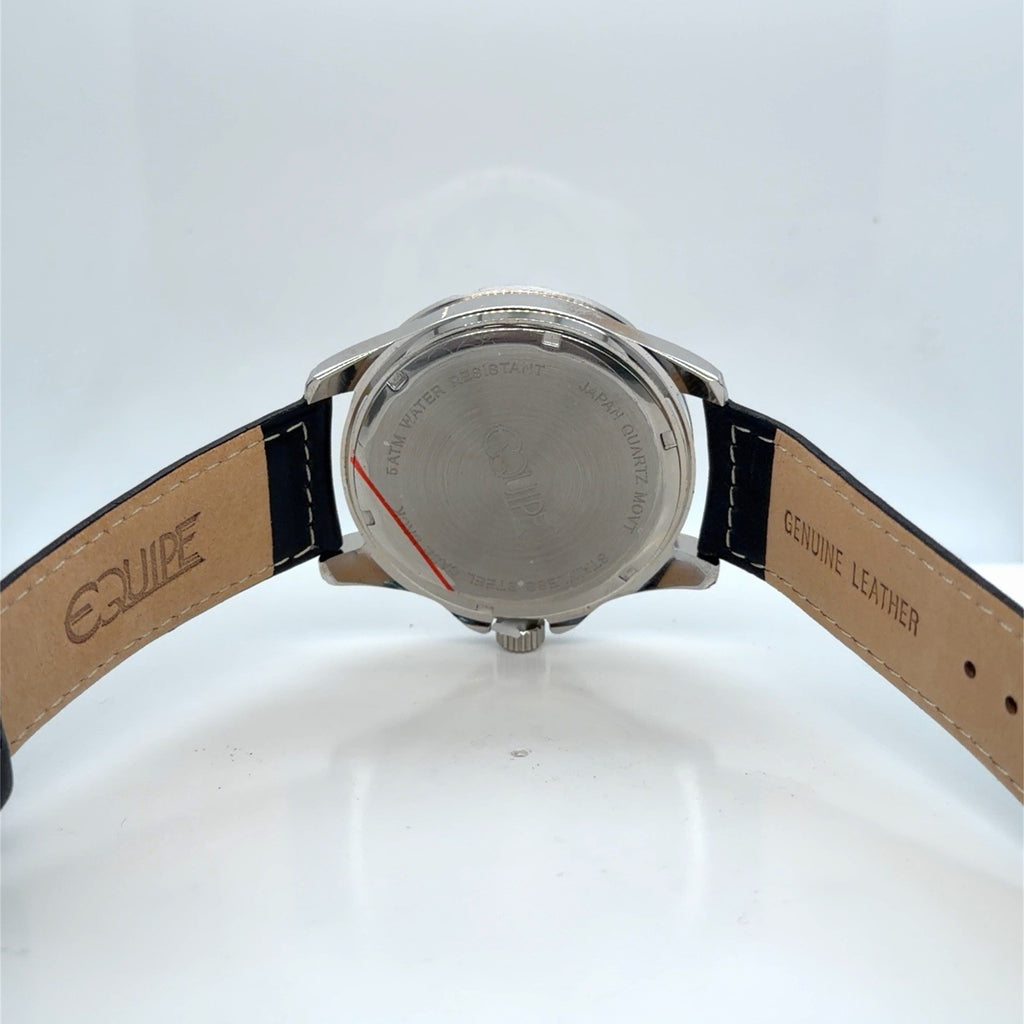 Equipe Turbo 44mm Black Leather Strap Men's Watch EQUT102 (view 11)