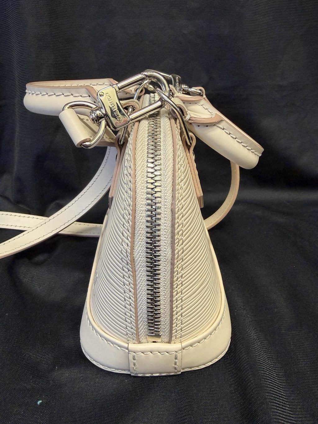 Louis Vuitton Nano Alma Epi Leather Quartz (Cream/Beige) Crossbody Handbag (view 3)