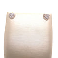 0.30tcw Roberto Coin 18k White Gold Pave Diamond Puff Heart Stud Earrings (view 1)