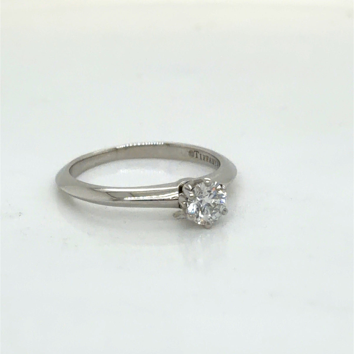 Tiffany & Co. 0.33ct Round Brilliant Diamond Solitaire Engagement Ring Size 4.5 (view 13)