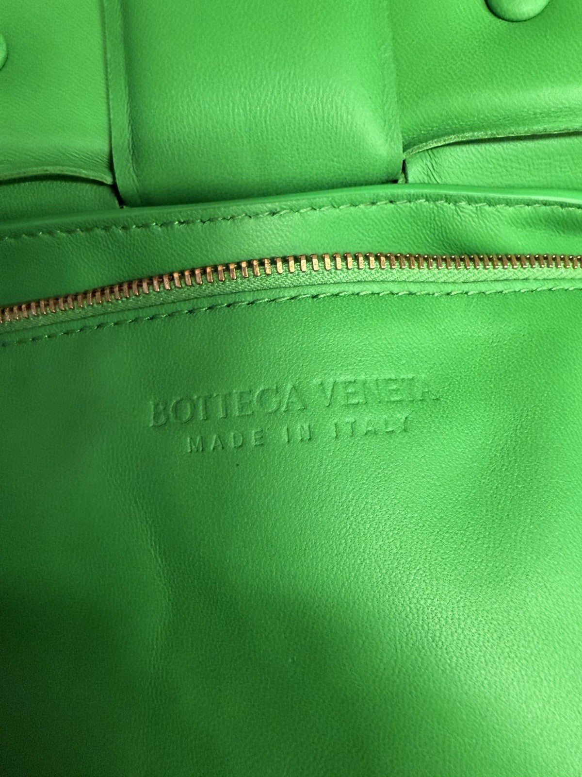 Bottega Veneta Padded Chain Cassette Bag Green Lambskin Gold Chain Strap — view 8