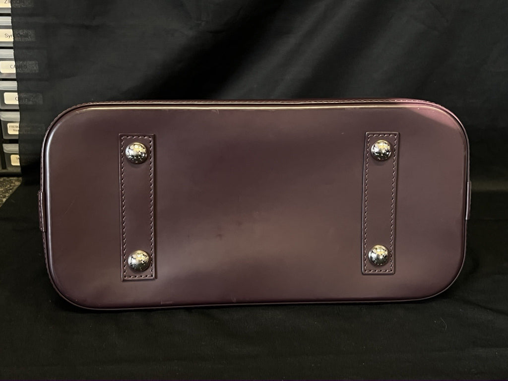 Louis Vuitton Alma PM Epi Leather Top Handle Bag Lock, Clochette, Key Plum (view 6)