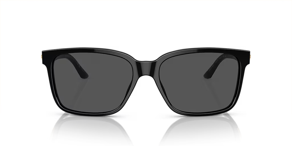 Versace Square Sunglasses Black, Gold Frame/Grey Lens VE4307 GB1/87 58-17 145mm — view 2