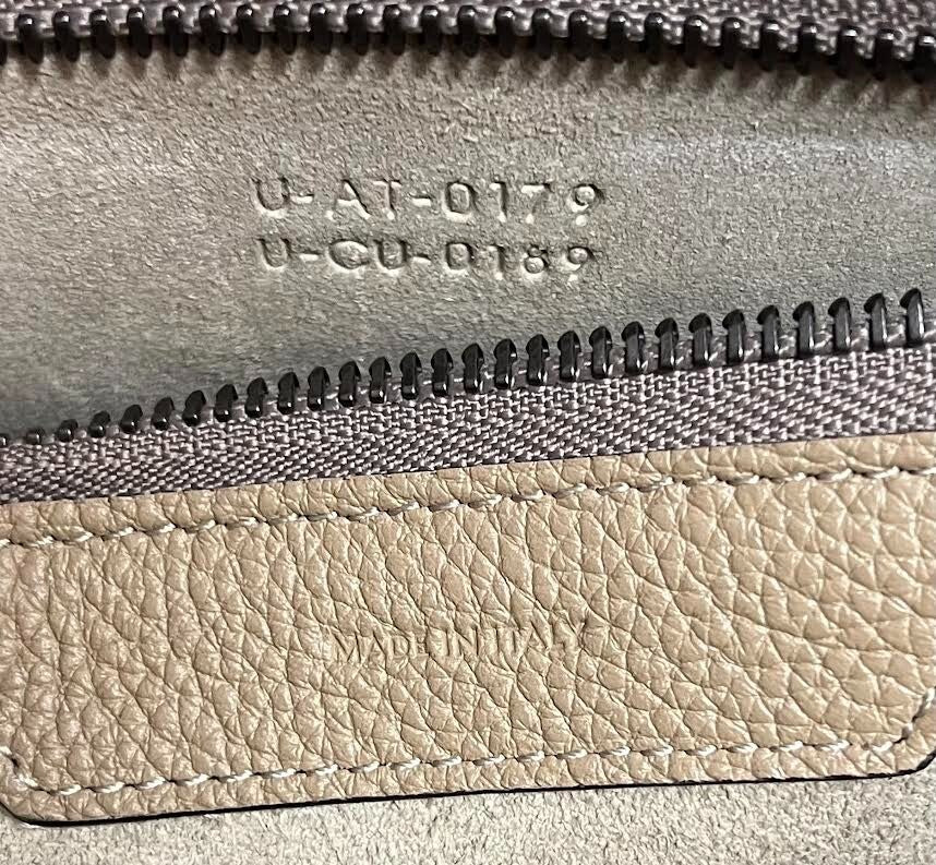 CELINE LUGGAGE PHANTOM LEATHER HANDBAG DOUBLE HANDLE TOTE TAUPE — view 12