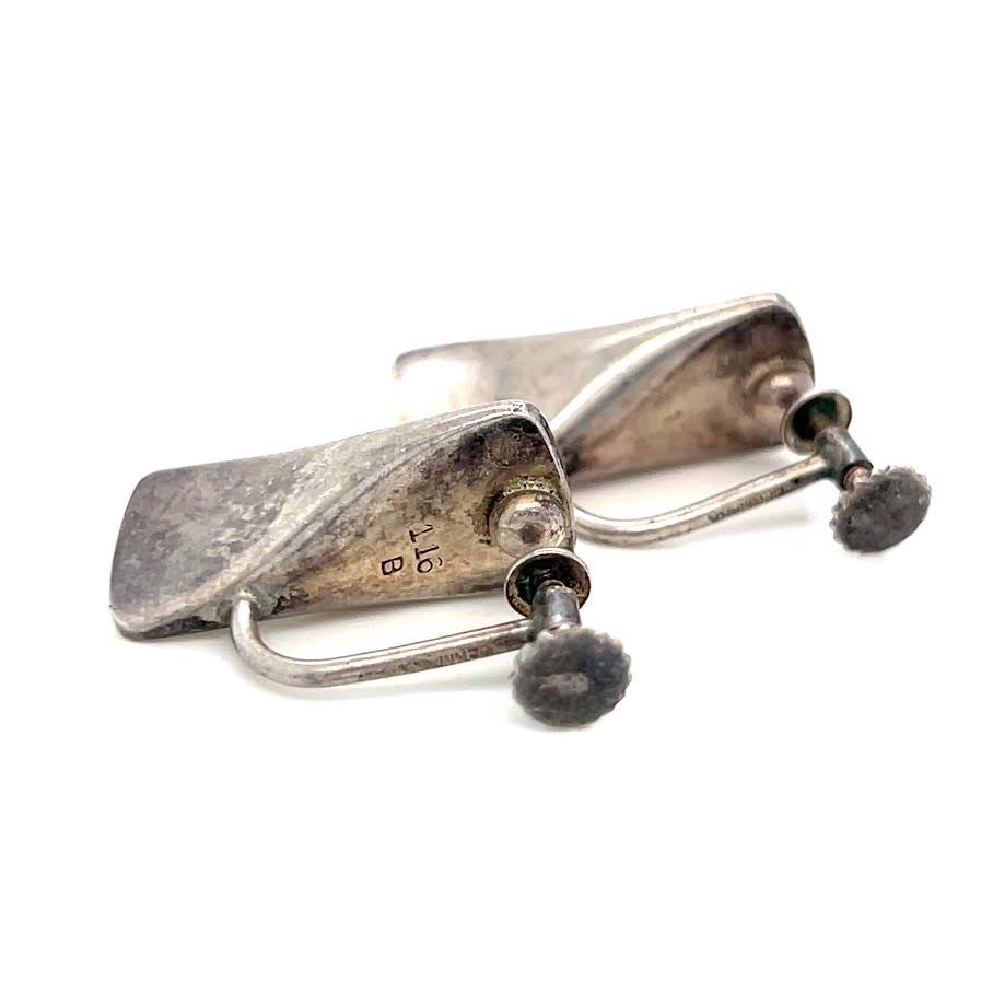 Georg Jensen Vintage Screw/clip ON Earring Sterling Silver 925 116B 1960's Era (view 6)