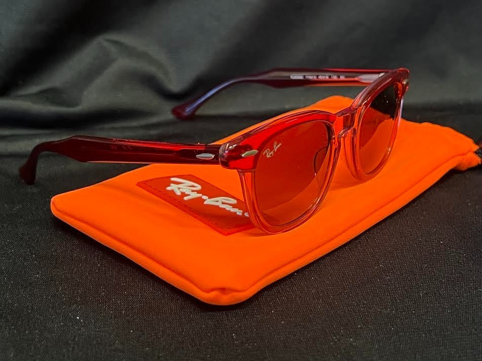 RAY-BAN JUNIOR SUNGLASSES RJ9098S 715413 45-18 RED ORANGE/BROWN GRADIENT 130mm — view 7
