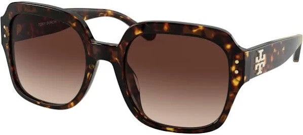 Tory Burch Sunglasses TY 7143U 172813 Dark Tortoise Frame Brown Gradient Lens — view 2