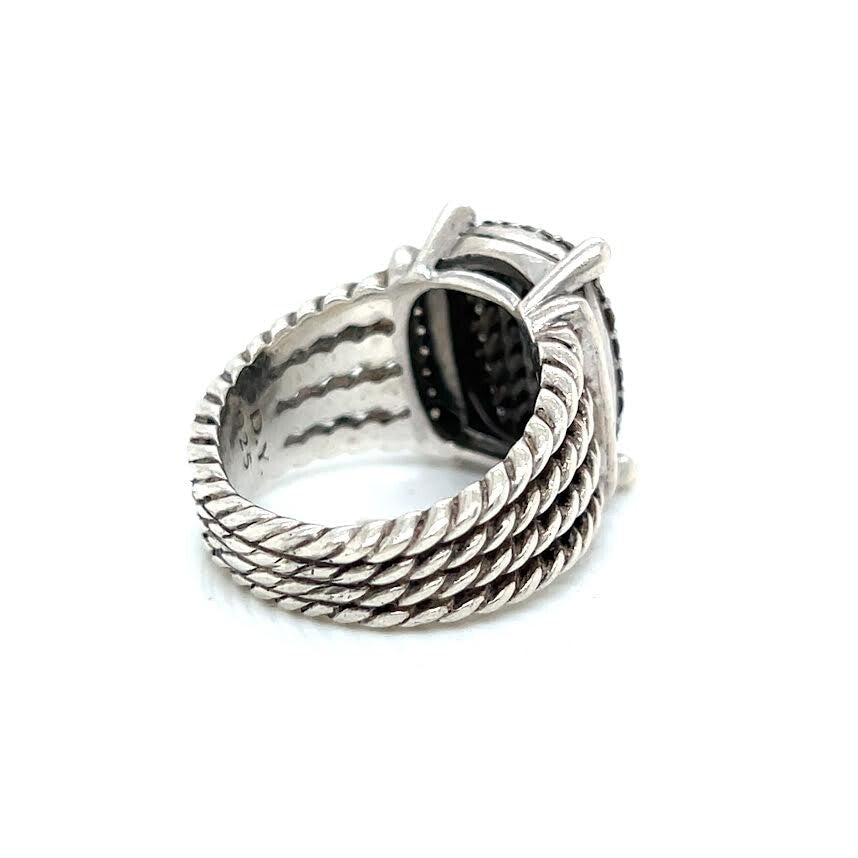 DAVID YURMAN WHEATON DIAMOND RING STERLING SILVER SIZE 7.75 — view 5