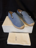 CELINE PLUMBEO ESPADRILLE 335009 SIZE US 8/ EU 38 BLUE PONY-HAIR LOAFERS0