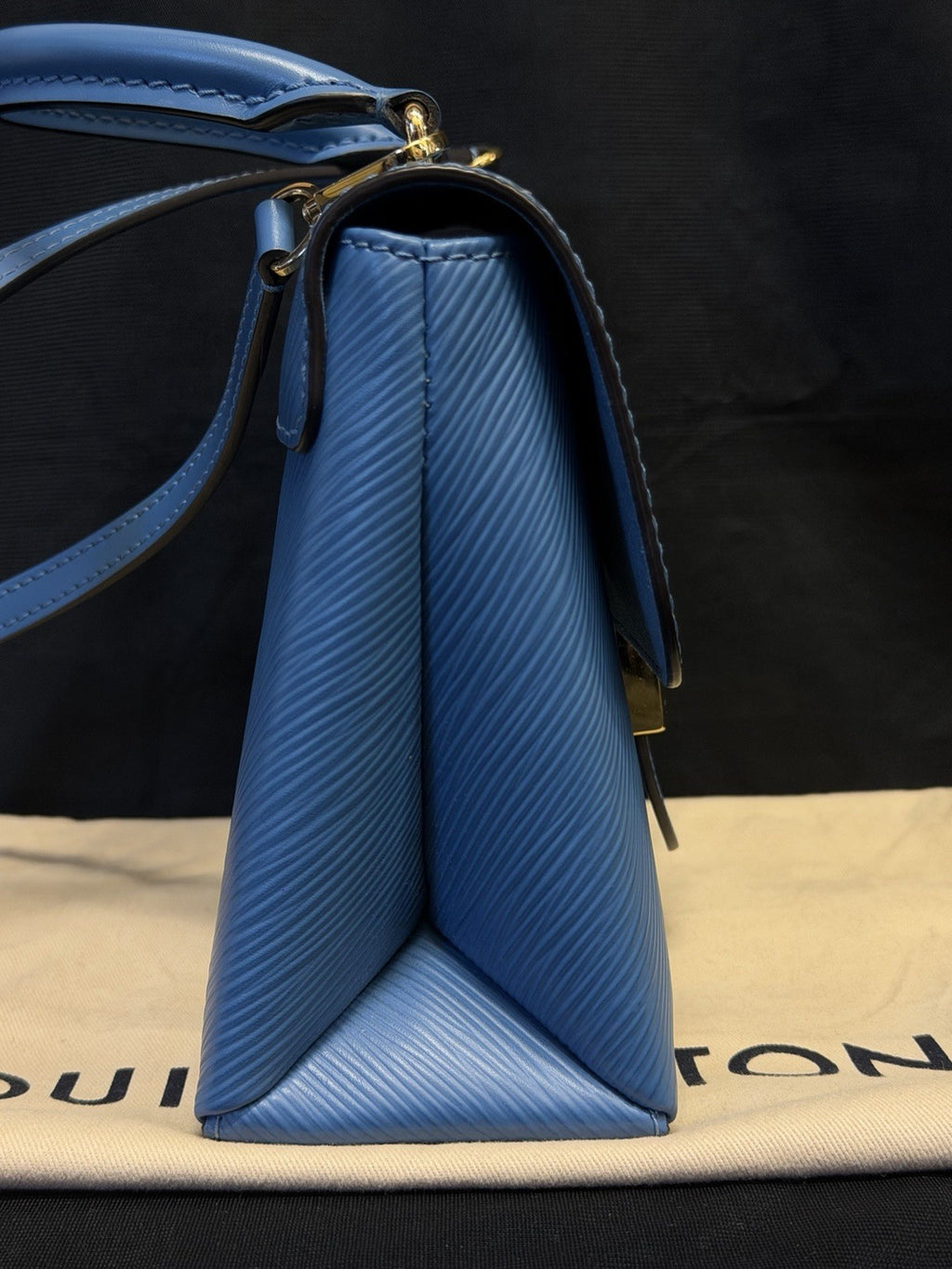 Louis Vuitton Locky BB Epi Leather Blue Top Handle Bag & Removable Strap (view 3)