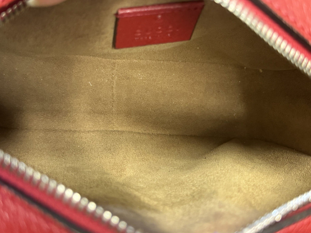 Gucci GG Supreme Tian Coated Canvas Crossbody Red Trim, Bird/Floral Pattern (view 10)