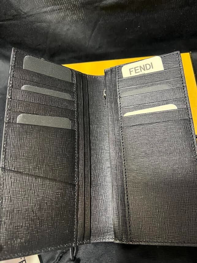 Fendi Monster Leather Wallet 7M0186 1CM F0U9N with Zip Pocket Credit Cards (view 6)