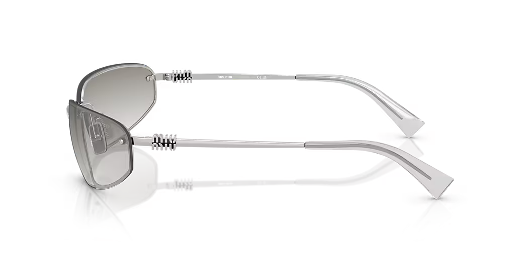 Miu Miu Sunglasses MU A50S 1BC8H1 68-15 Silver Clear Silver Gradient — view 3