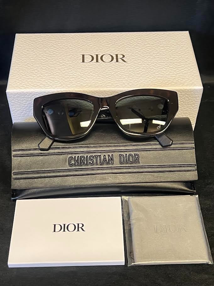 CHRISTIAN DIOR VERYDIOR S2I 20C0 SQUARE SUNGLASSES TORTOISE/GREEN 53-20-140mm — view 3