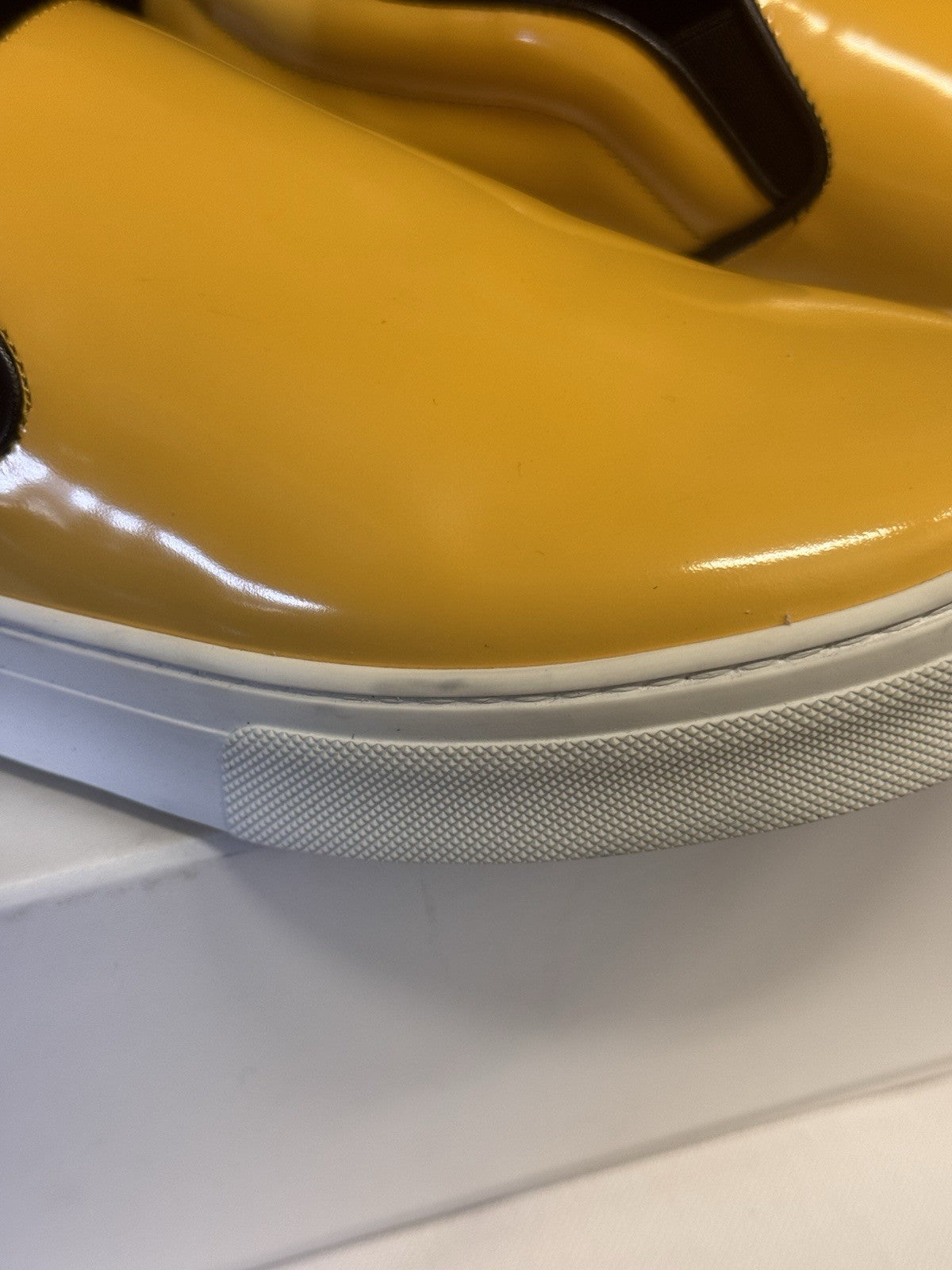 Celine Yellow Leather Slip ON Sneakers 345131 Size EU 38.5/ US 8.5 (view 6)