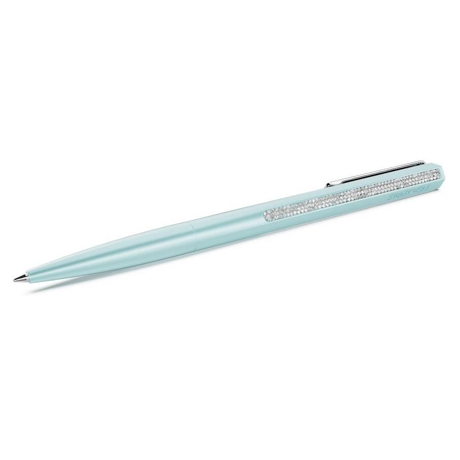 Swarovski Crystal Shimmer Ballpoint Pen, Blue Lacquered, Chrome Plated 5678190 (view 2)