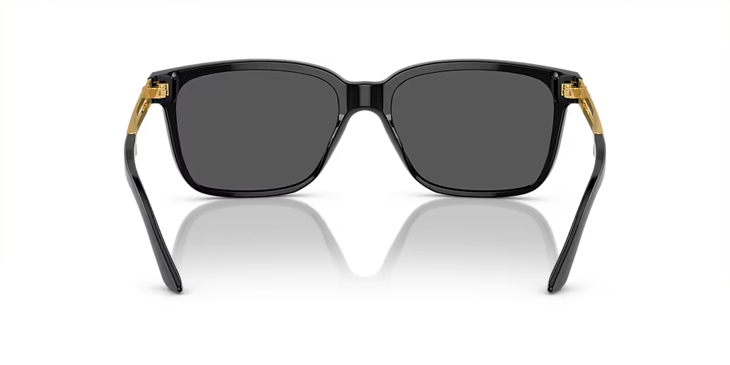 Versace Square Sunglasses Black, Gold Frame/Grey Lens VE4307 GB1/87 58-17 145mm — view 4