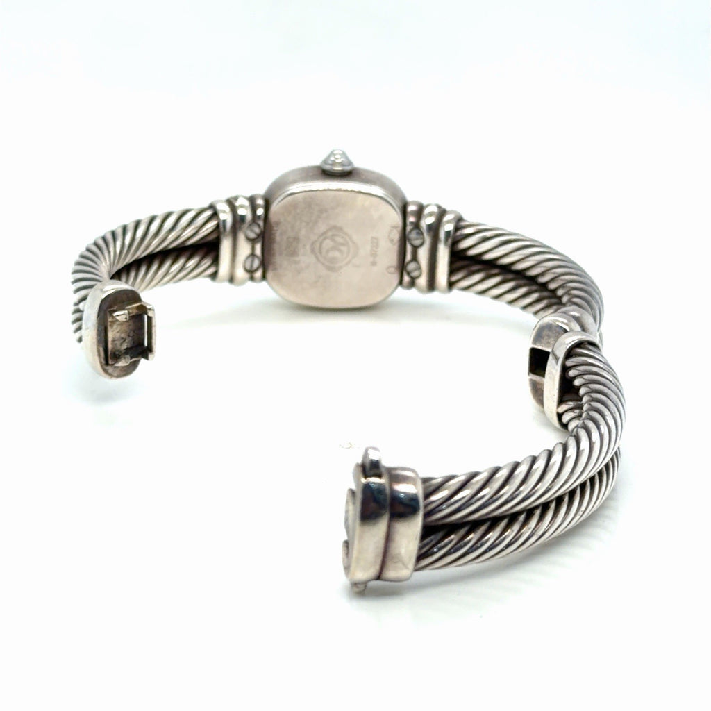 David Yurman Sterling Silver Watch with 0.27ctwa Diamonds & Mother of Pearl Dial — view 10