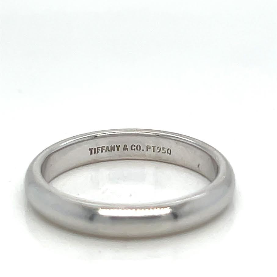 Tiffany & Co. TIFFANY & CO TIFFANY FOREVER WEDDING BAND RING PLATINUM 950 3mm SIZE 5 — view 2