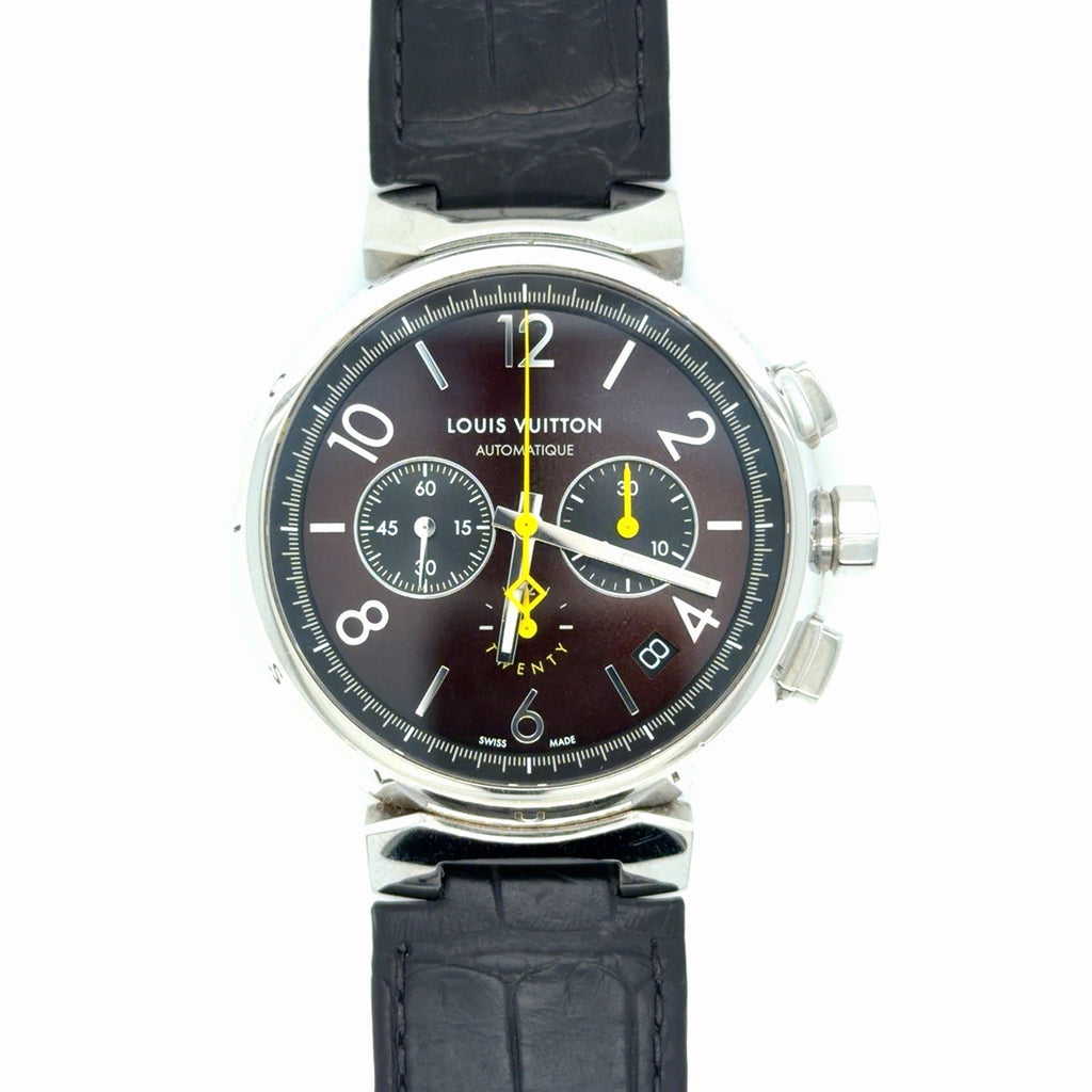 Louis Vuitton Tambour Twenty 20th Anniversary 41.5 mm Watch Black Strap QA1740 (view 1)