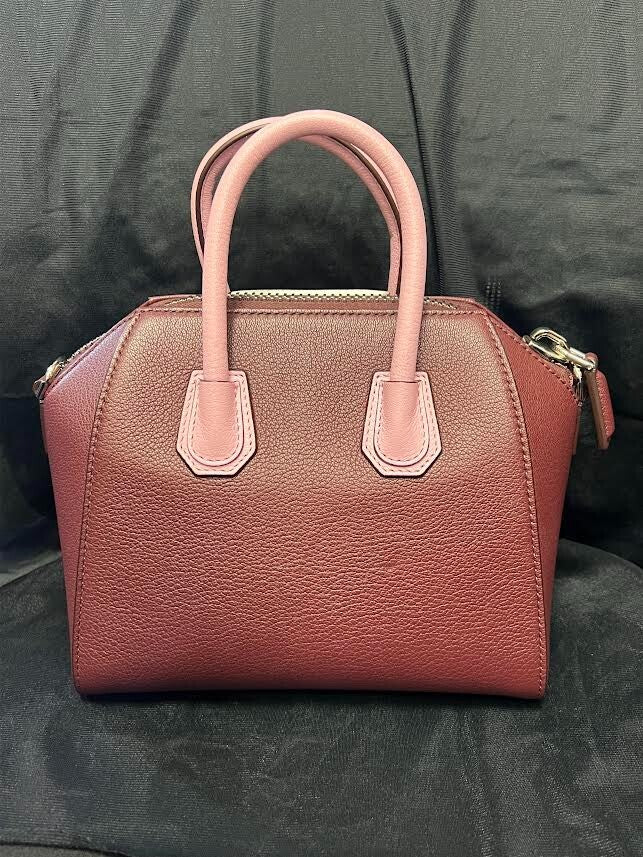 Givenchy Goatskin Mini Tri-color Antigona Burgundy Pink White Top Handle Bag (view 12)