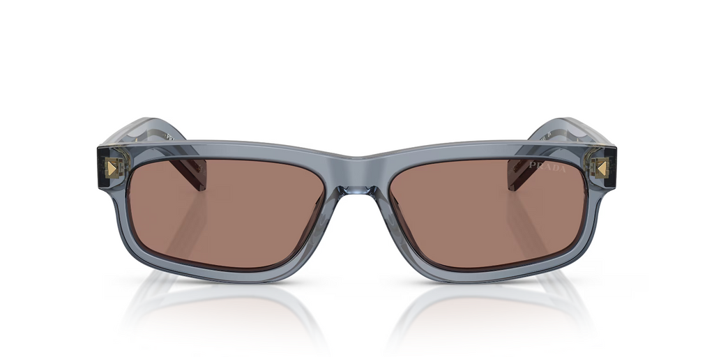 Prada sunglasses PR B11S Transparent ocean Brown Mirror Internal Grey (view 3)