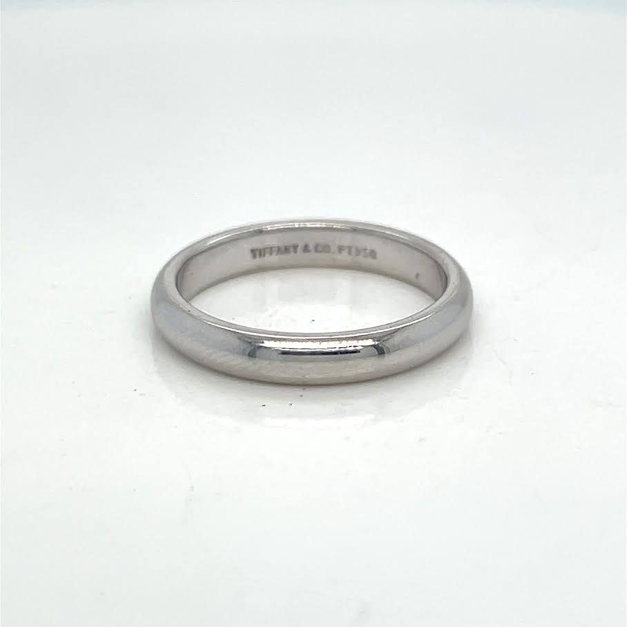 Tiffany & Co. TIFFANY & CO TIFFANY FOREVER WEDDING BAND RING PLATINUM 950 3mm SIZE 5 — Certified Authentic | San Diego Jewelr