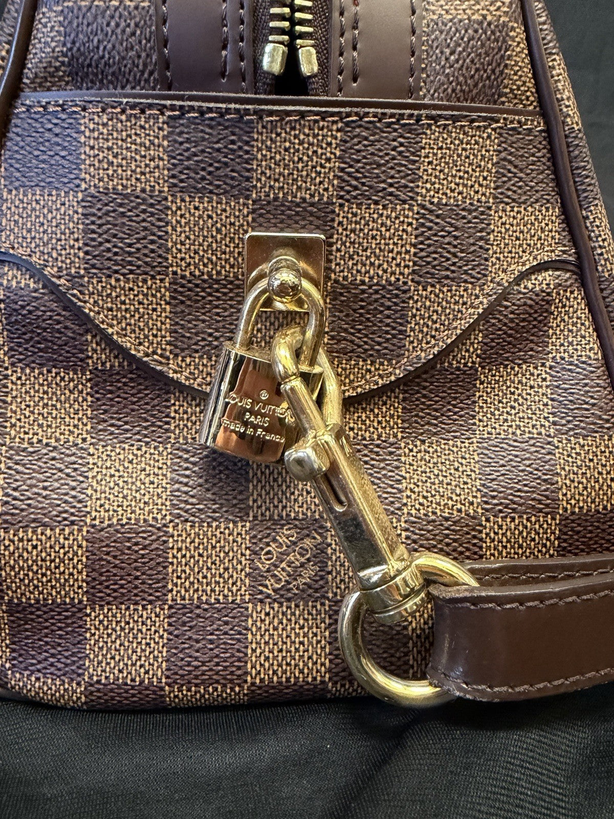Louis Vuitton Duomo Damier Ebene Top Handle Bag, Adjustable Strap, Lock & Key (view 11)