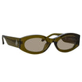The Attico x Linda Farrow Berta Sunglasses Olive ATTICO38C12SUN 140mm 54-22 (view 1)